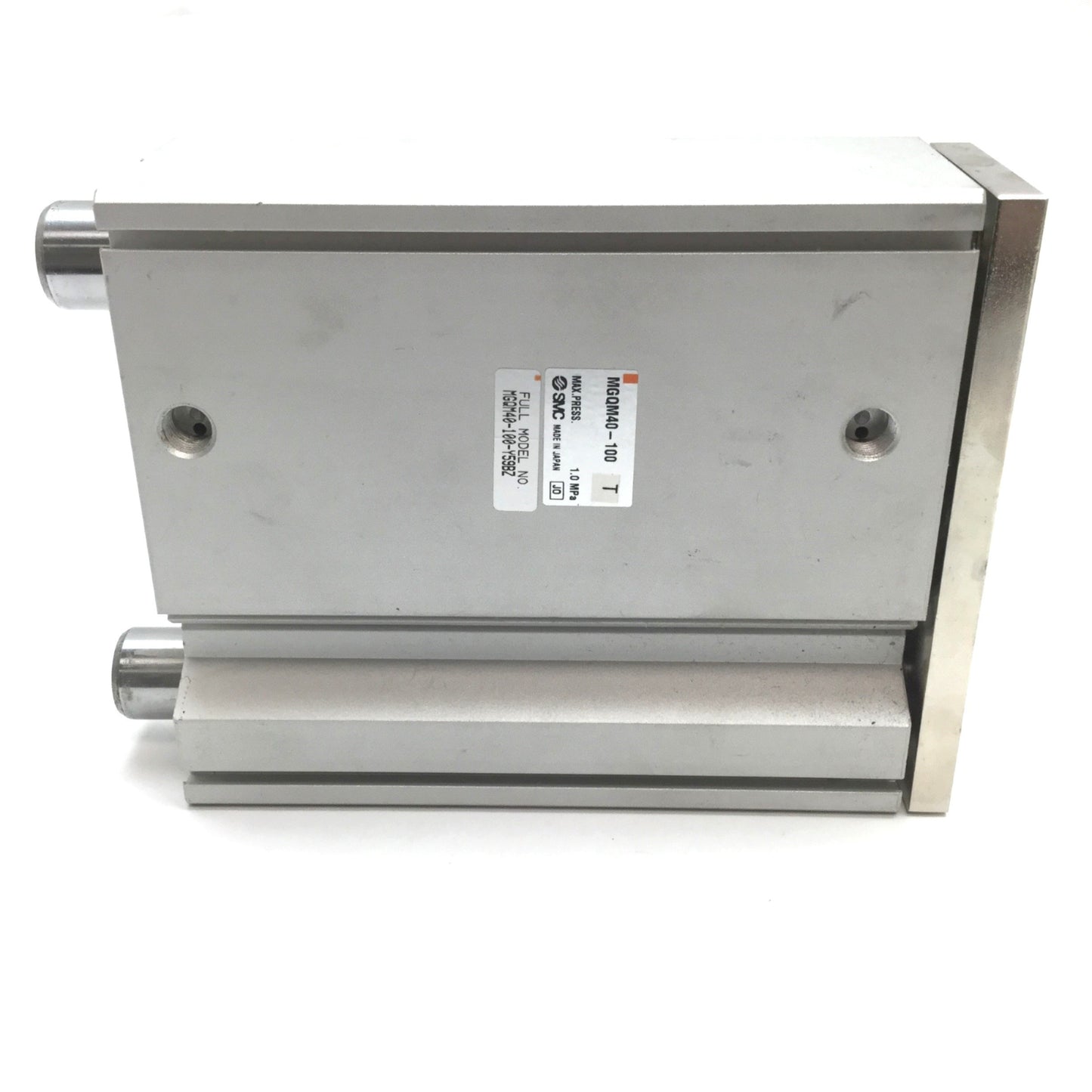 Used SMC MGQM40-100 Guided Cylinder, Bore: 40mm, Stroke: 100mm, Rc1/8, 1.0MPa