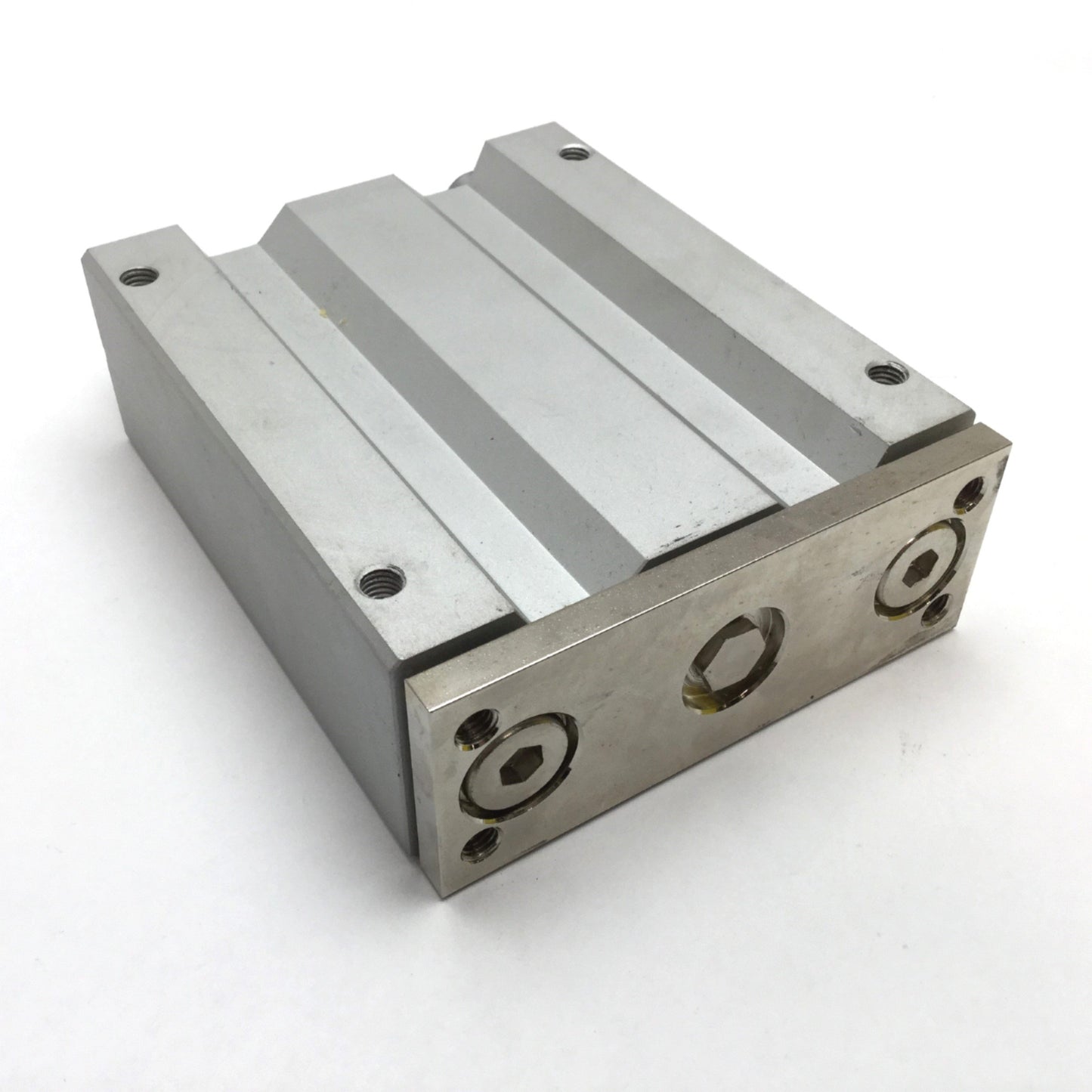 Used SMC MGQM40-100 Guided Cylinder, Bore: 40mm, Stroke: 100mm, Rc1/8, 1.0MPa
