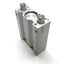 Used SMC MGQM40-100 Guided Cylinder, Bore: 40mm, Stroke: 100mm, Rc1/8, 1.0MPa