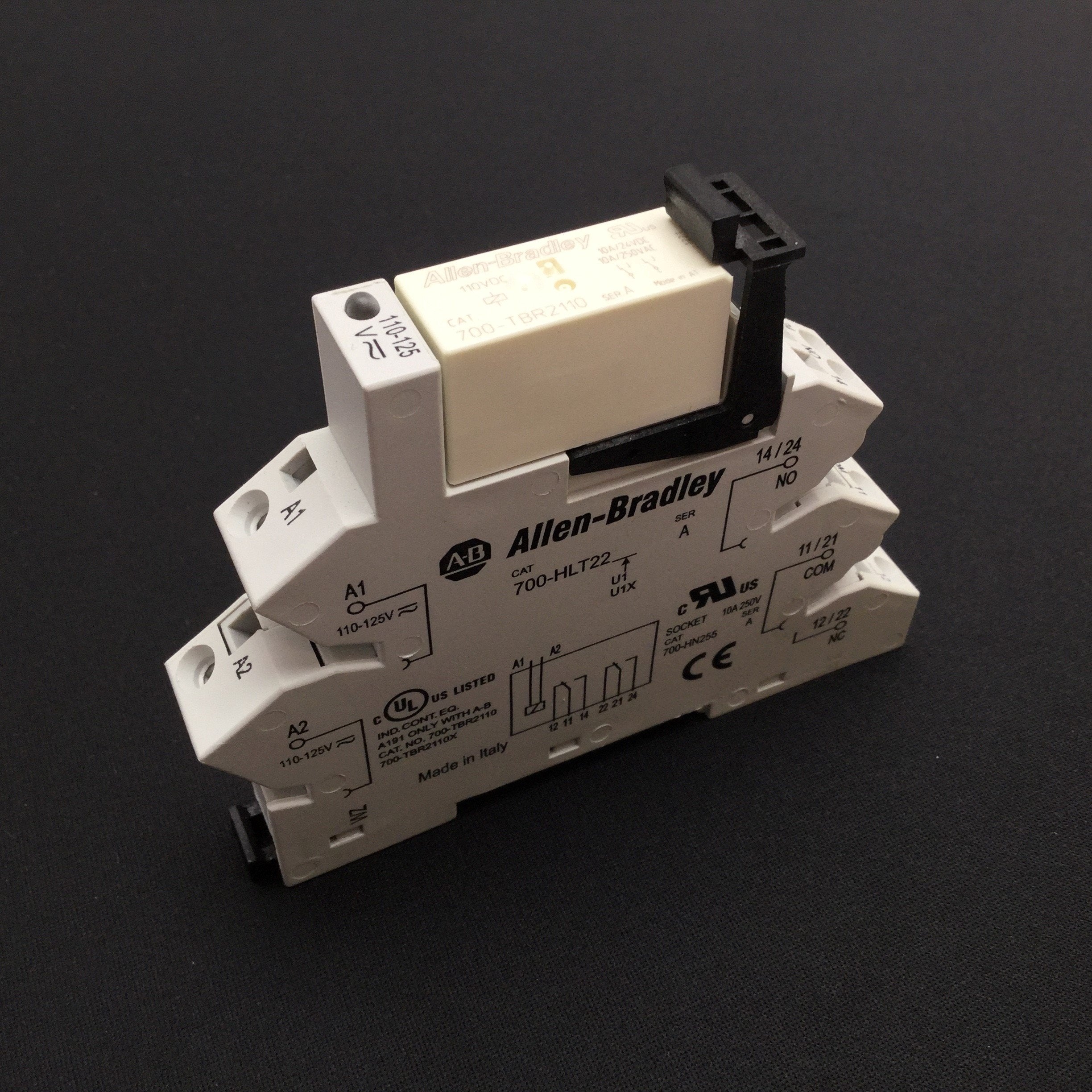 Dbr2007 Relay Allen Bradley 700-TBR2110 Relay, DPDT, Coil: 110VDC, With 700-HLT22 So ...