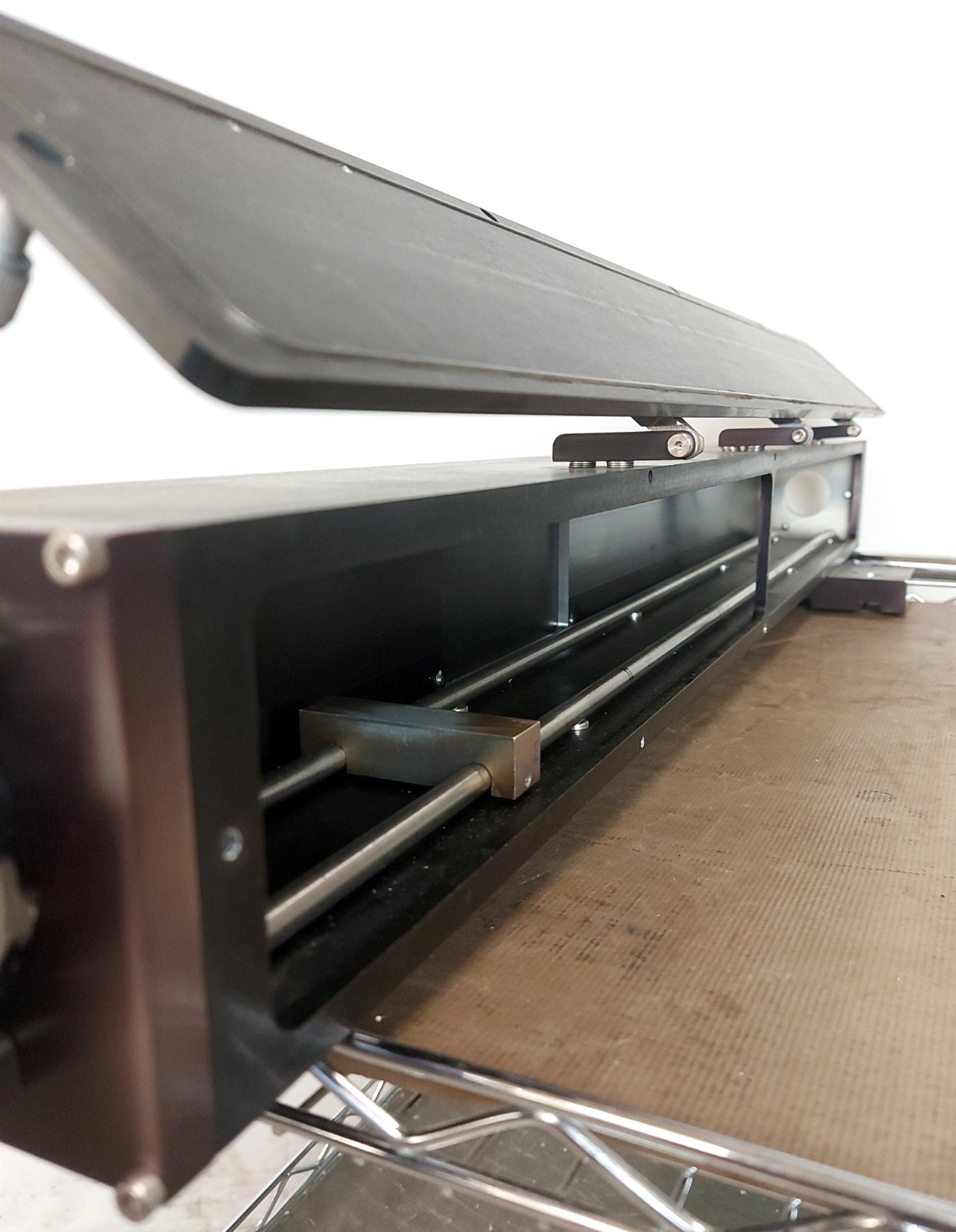 Used Resonetics LASER Optics Cage, 2x 34 3/4" x ?3/8" 2" C2C Rails, 2x 2.5" OD Tube
