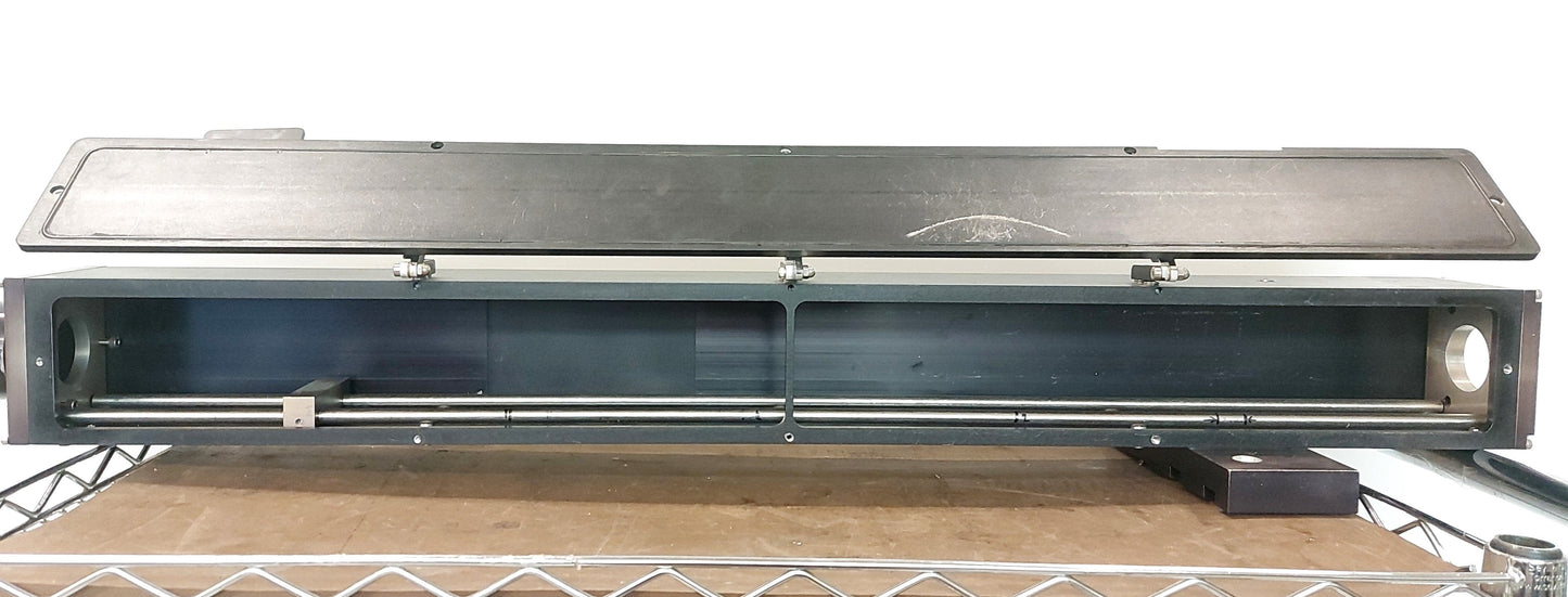 Used Resonetics LASER Optics Cage, 2x 34 3/4" x ?3/8" 2" C2C Rails, 2x 2.5" OD Tube