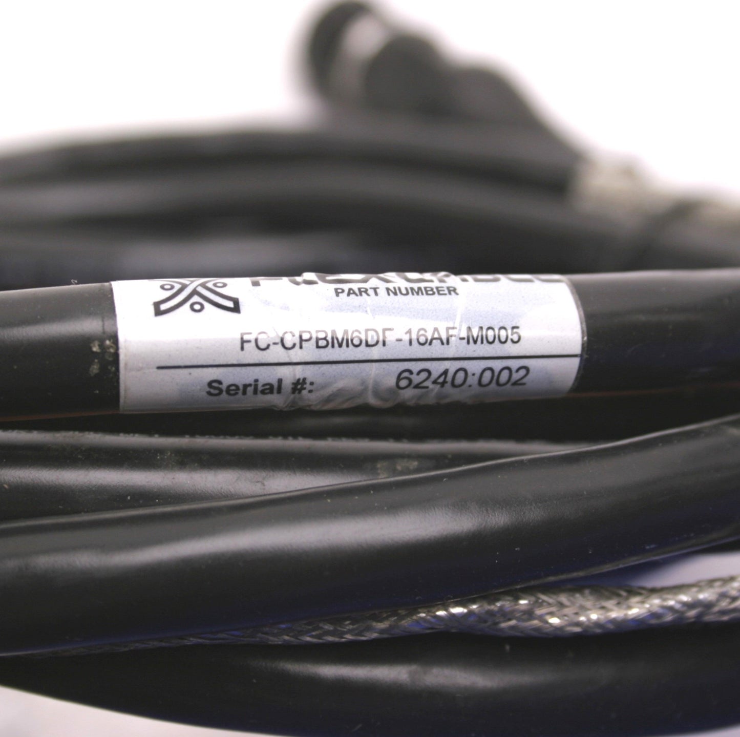 Used Flex Cable FC-CPBM6DF-16AF-M005 Power/Brake Cable 9-Pin Round to Flying Leads 5m