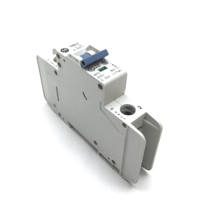 Used Allen Bradley 1489-A1C200 Circuit Breaker, 1-Pole, 20A 277VAC 48VDC, C-Curve DIN