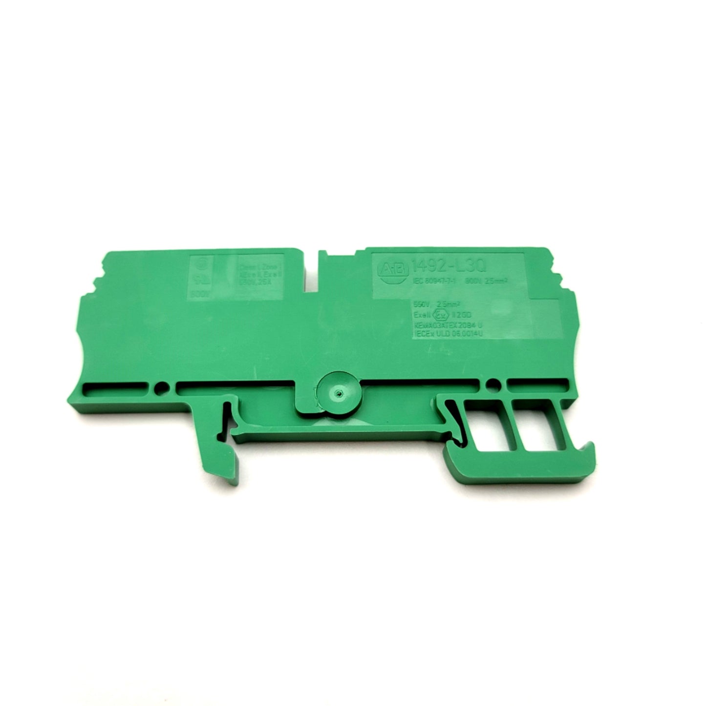 New – Open box Box Of 92 Allen Bradley 1492-L3Q-G Feed Through Terminal Blocks, 800V AC/DC, 24A