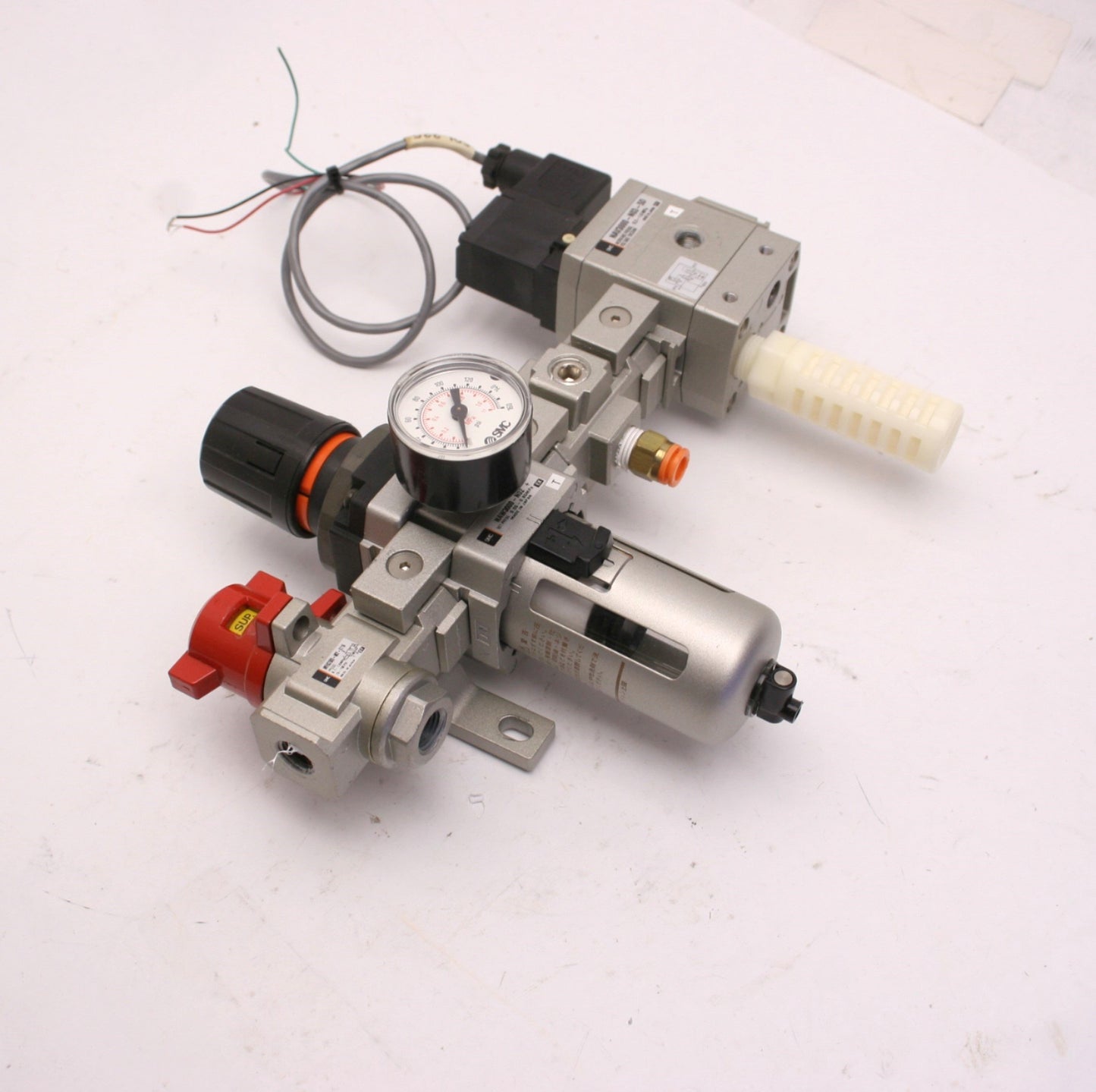 Used SMC NAV3000-N03-5D Soft Start Valve, With NAW3000-N02 Filter/Regulator