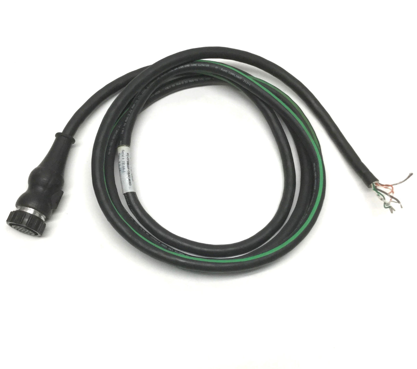 Used Flex FC-CFBM6DF-CBAF-M003 Kinetix TLY Series Motor Encoder Feedback Cable, 3m