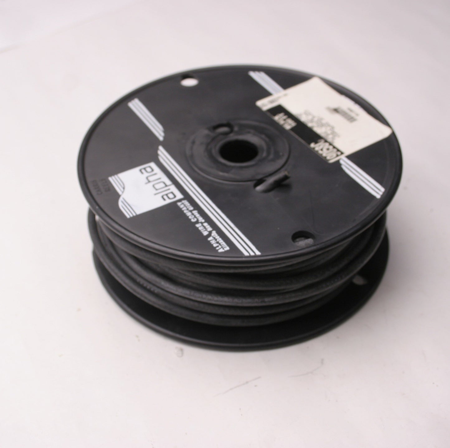 New – Open box Alpha Wire 9058C Coaxial Cable Spool 20 AWG Black ~100' Tinned Copper Shielded