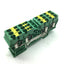 Used Lot of 3 Allen Bradley 1492-LG3Q Ground Terminal Block, Green, 30-12AWG