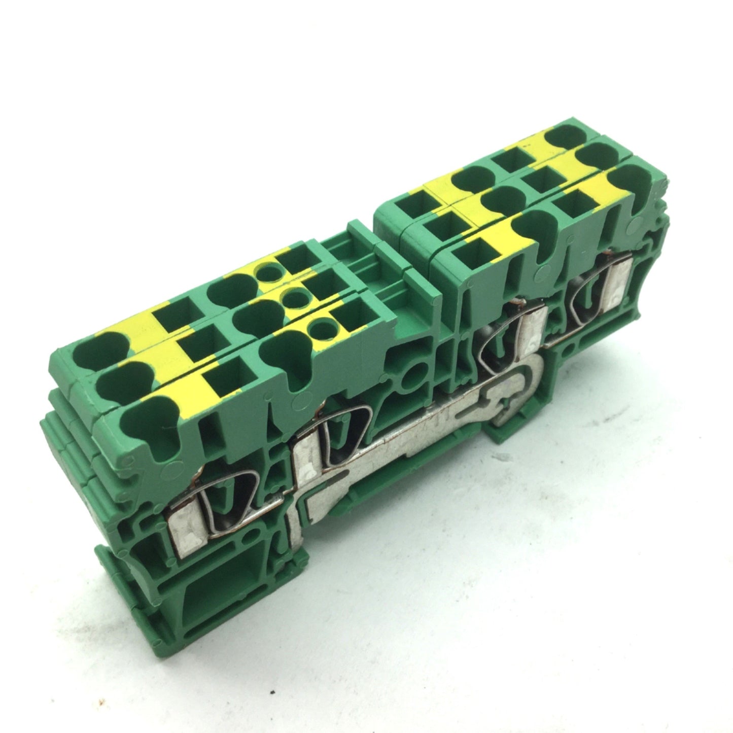 Used Lot of 3 Allen Bradley 1492-LG3Q Ground Terminal Block, Green, 30-12AWG