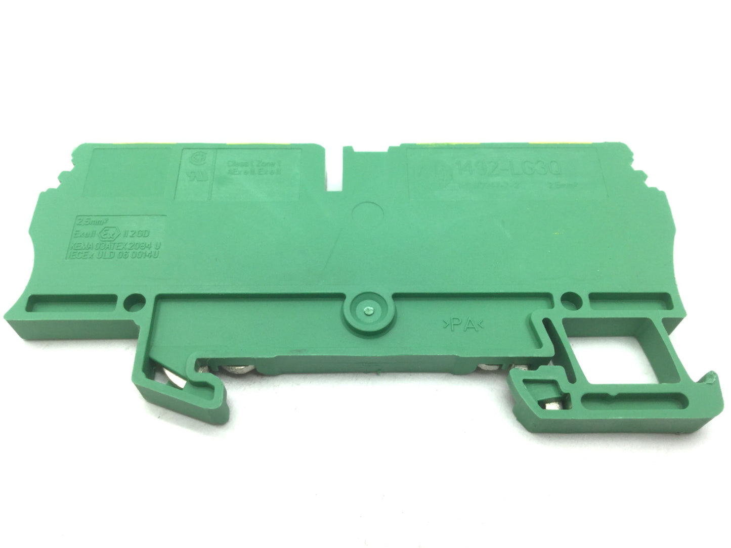 Used Lot of 3 Allen Bradley 1492-LG3Q Ground Terminal Block, Green, 30-12AWG