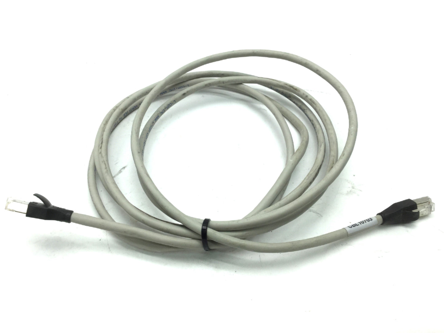 Used L-Com TRD855DSZ-10 Ethernet Cable Cord 26 AWG Stranded Cat 5E Double Shielded