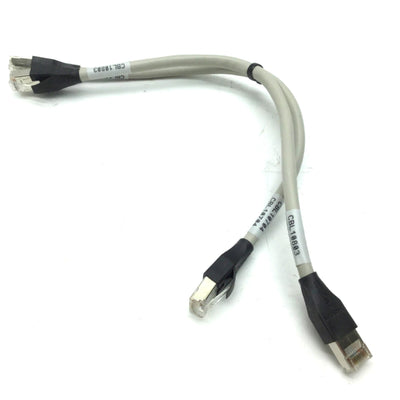 Used 2x L-Com TRD855DSZ-1 Ethernet Cable Cord 26 AWG Stranded Cat 5E Double Shielded