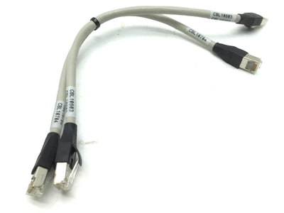 Used 2x L-Com TRD855DSZ-1 Ethernet Cable Cord 26 AWG Stranded Cat 5E Double Shielded