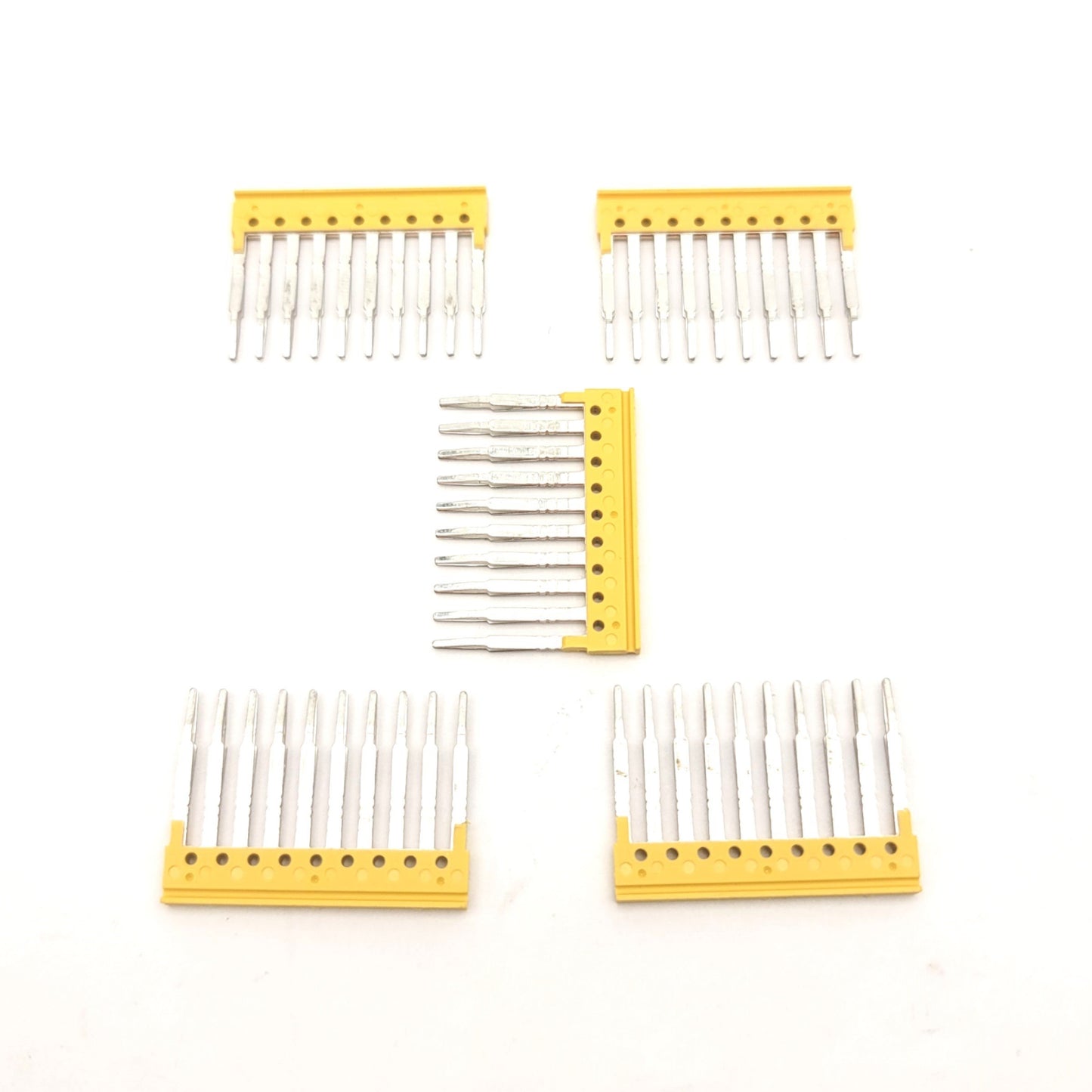 New – Open box Lot Of 5 Allen Bradley 1492-CJL4-10 Screwless 10-Pole Plug-In Center Jumpers