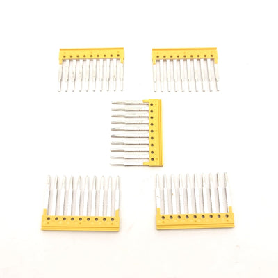 New – Open box Lot Of 5 Allen Bradley 1492-CJL4-10 Screwless 10-Pole Plug-In Center Jumpers