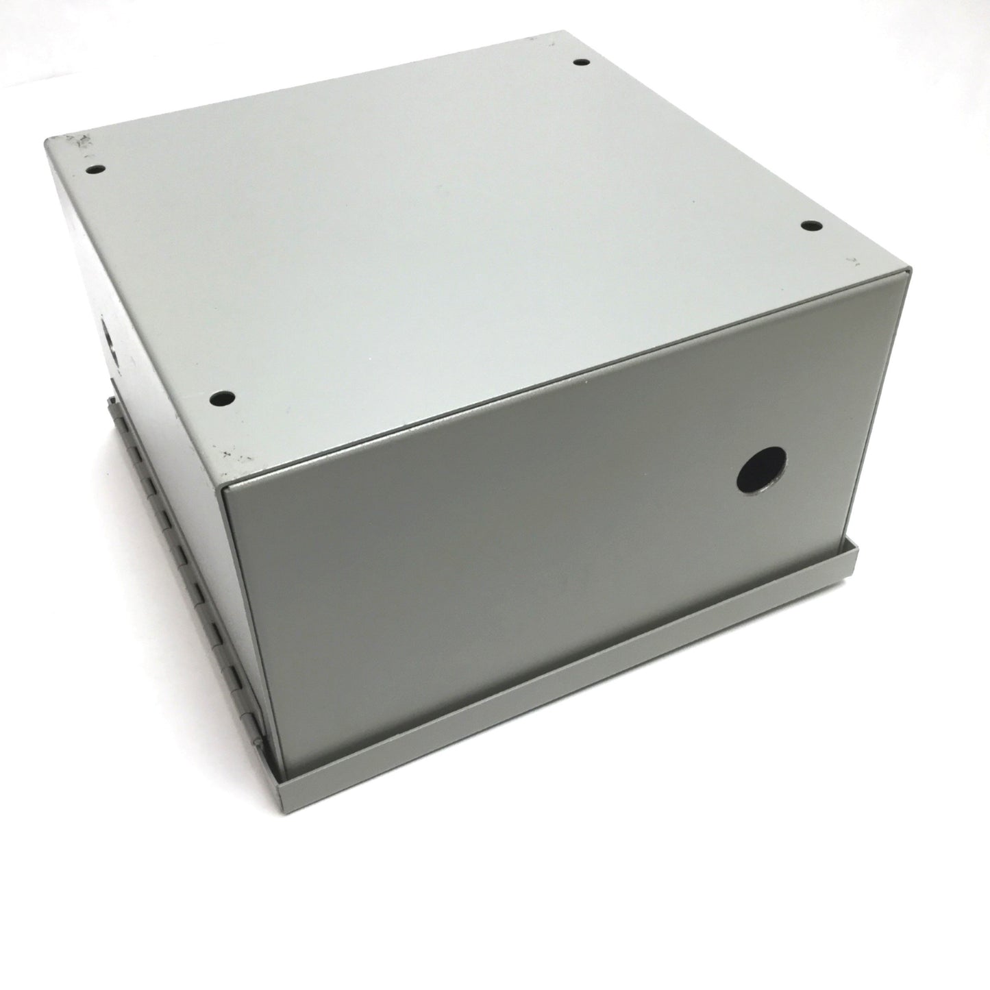 Used Electrical Enclosure, Dimensions: 10" x 10" x 6", Steel, *Holes Added*
