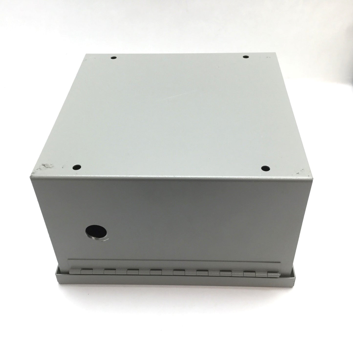 Used Electrical Enclosure, Dimensions: 10" x 10" x 6", Steel, *Holes Added*