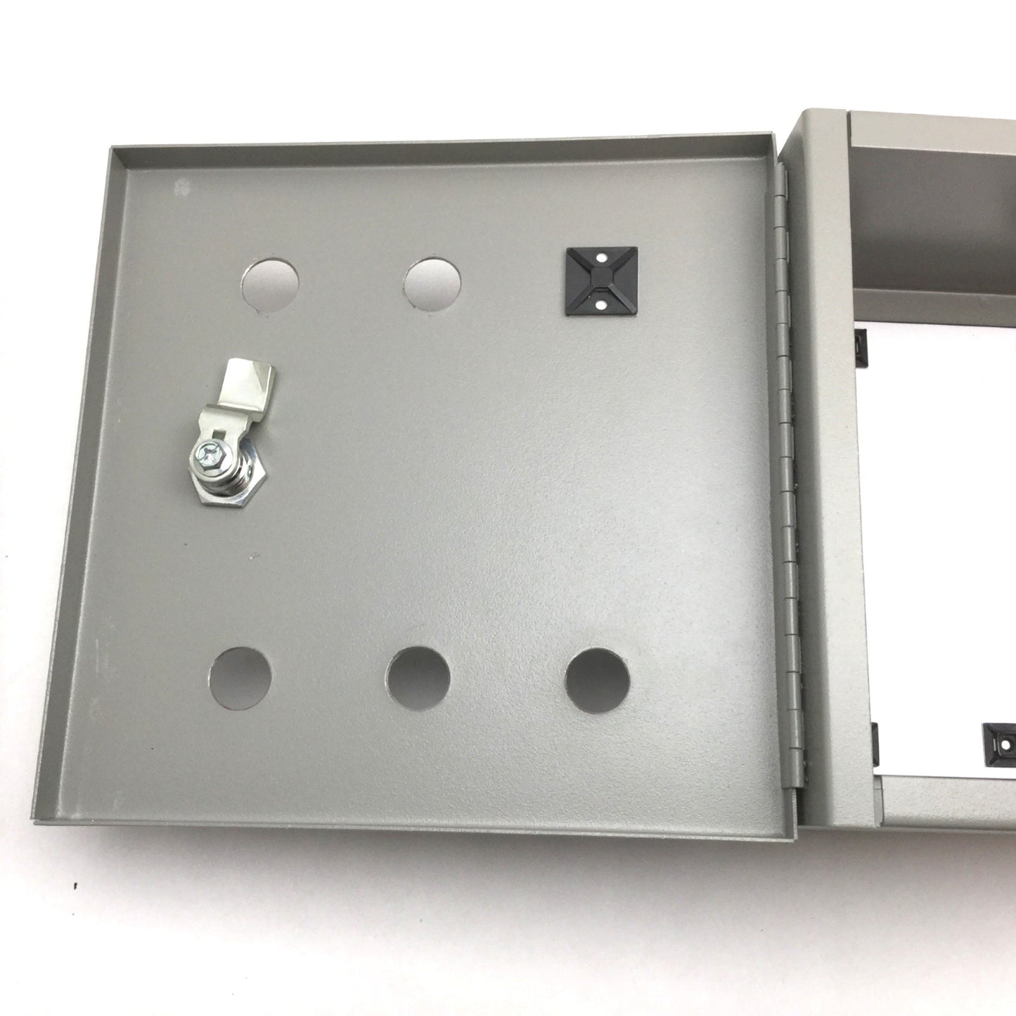 Used Electrical Enclosure, Dimensions: 10" x 10" x 6", Steel, *Holes Added*