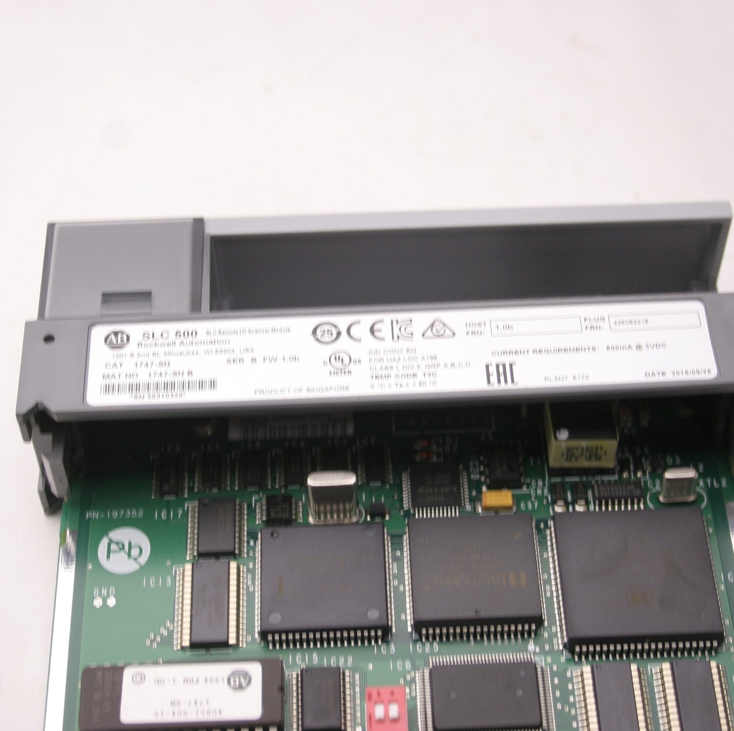Used Allen Bradley 1747-SN SLC 500 Scanner Module, Ser B, FRN 1.0b, 600mA @ 5VDC