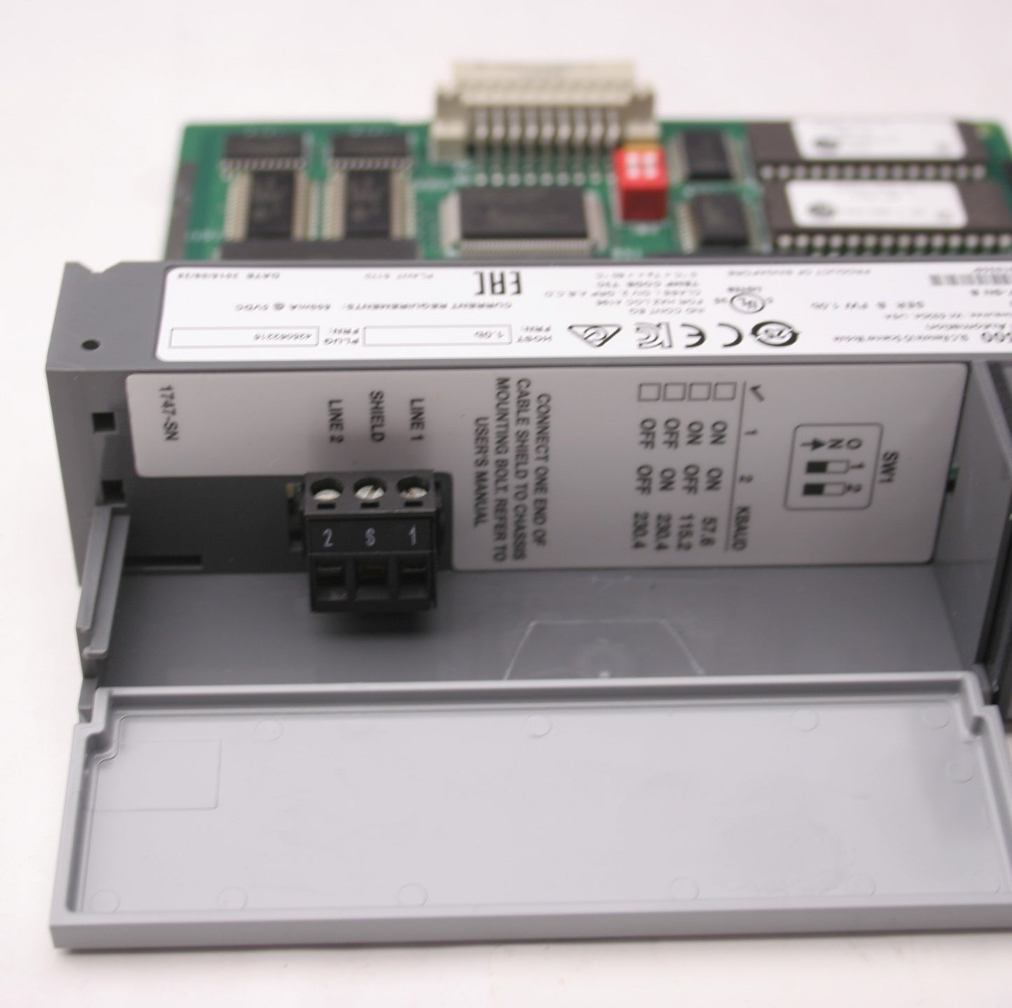 Used Allen Bradley 1747-SN SLC 500 Scanner Module, Ser B, FRN 1.0b, 600mA @ 5VDC