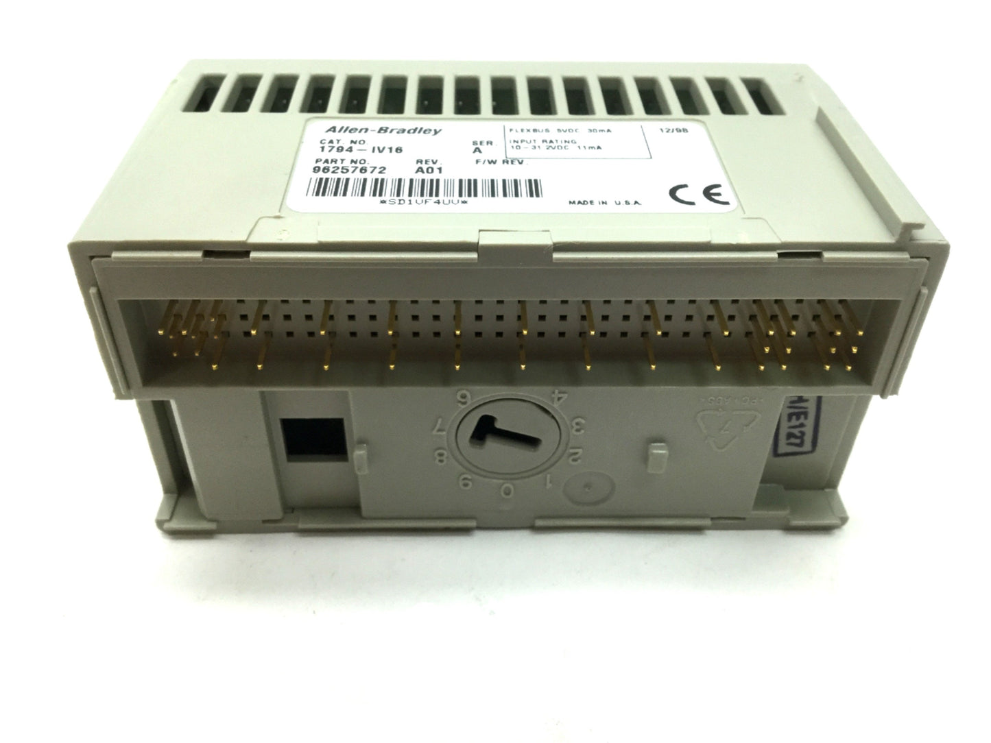 Used Allen Bradley Flex I/O Input Module 16-Ch 1794-IV16 W/ 1794-TB3 Terminal Base