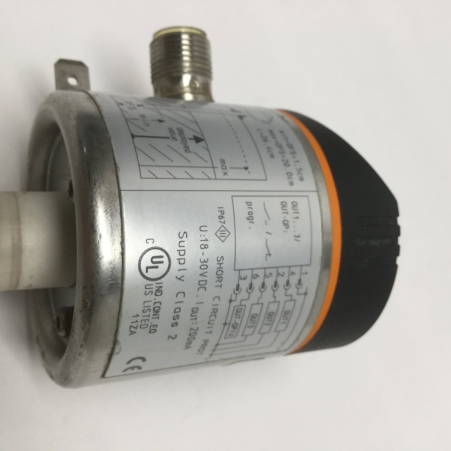 Used IFM Efector LK8122 Electronic Level Sensor, 264mm Probe, 24VDC, 4-Output PNP/NPN