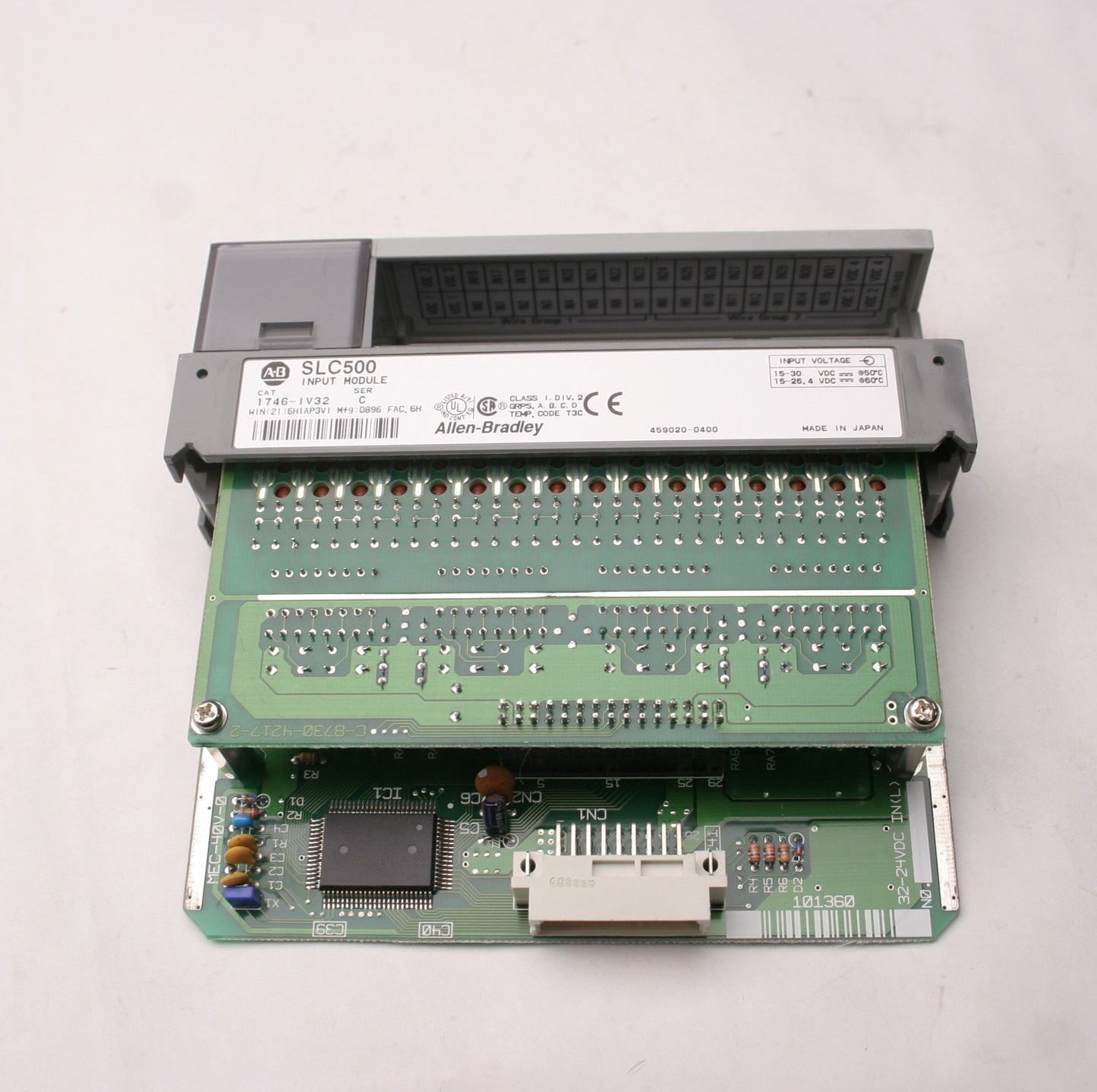 Used Allen Bradley 1746-IV32 SLC500 Series C Input Module, 15-30VDC, 32-Point