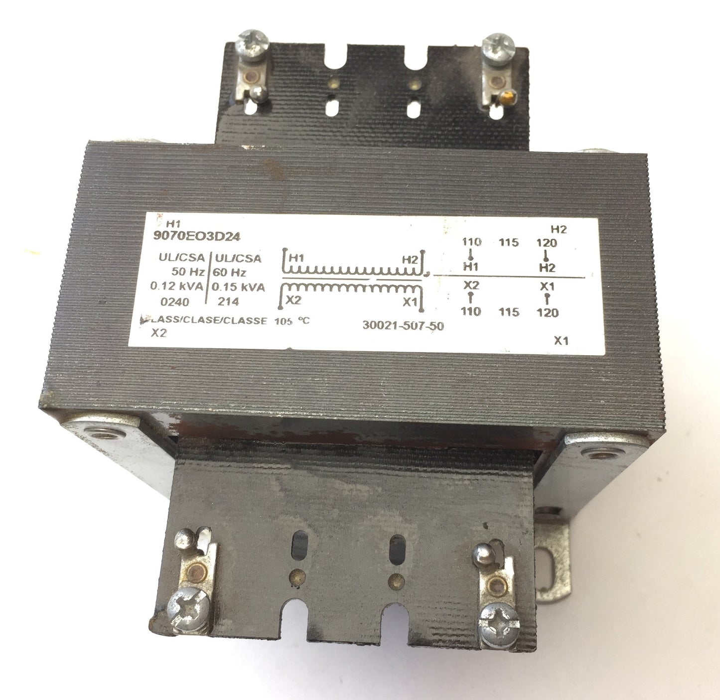 Used Square D 9070EO3D24 Transformer Control, 150VA, Input: 120V, Output: 120V