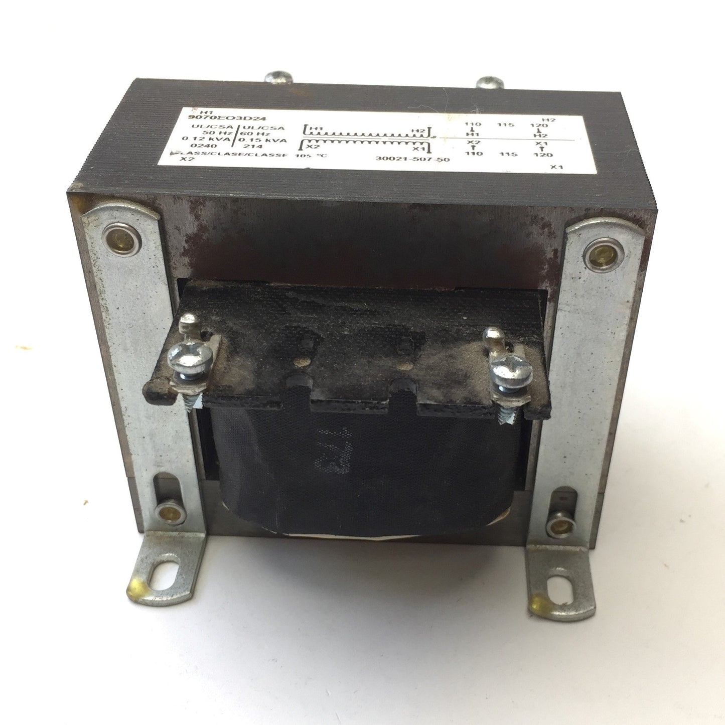 Used Square D 9070EO3D24 Transformer Control, 150VA, Input: 120V, Output: 120V