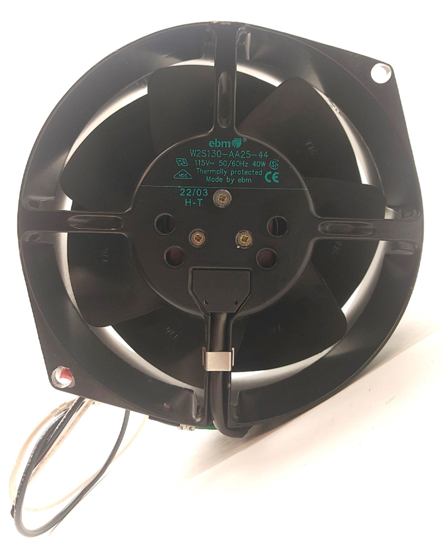 Used EBM W2S130-AA25-44 Tube Axial Fan 5.91 x 5.91 x 2.17" 223.6CFM 53dBA 115VAC 60Hz