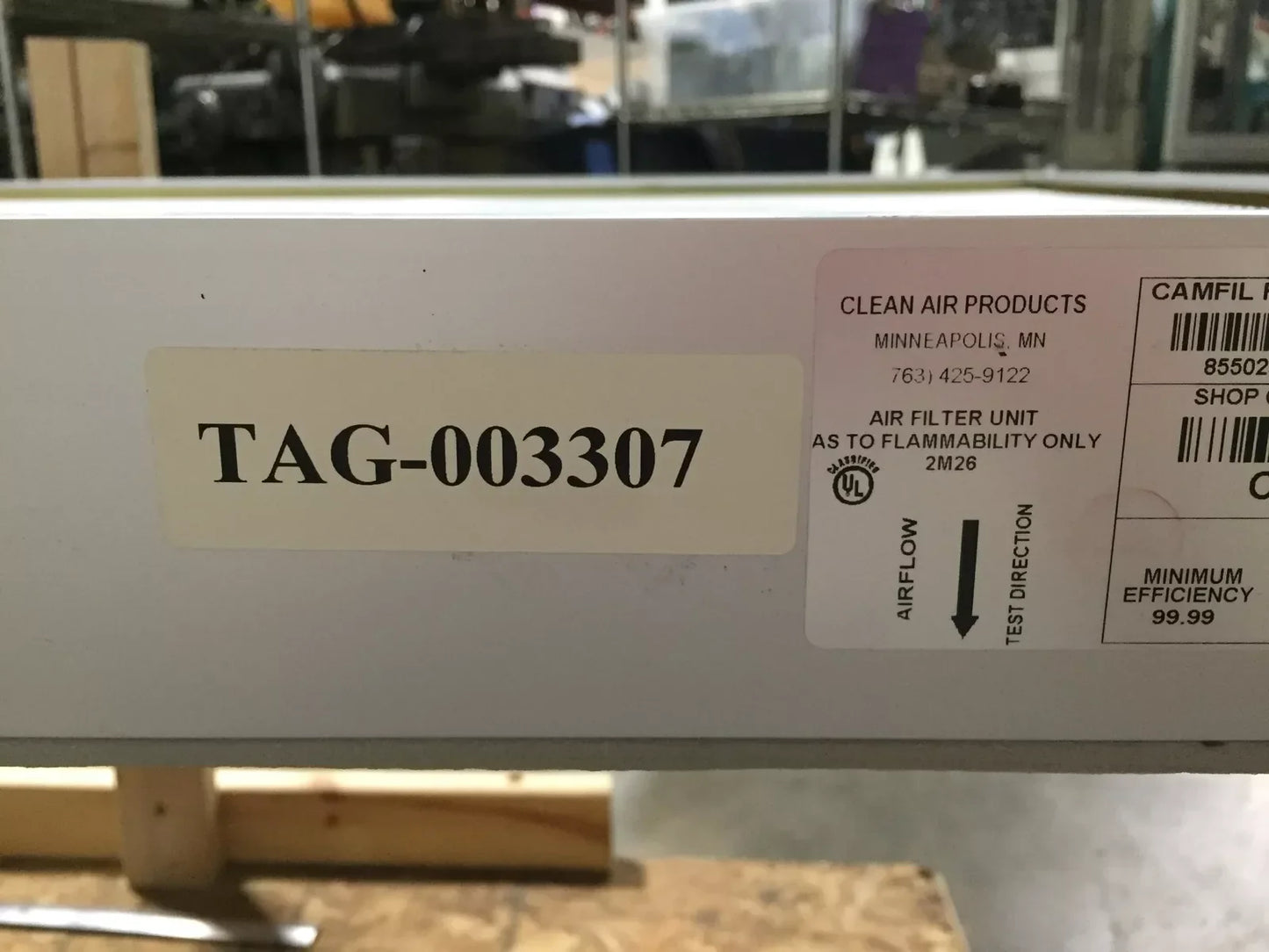 Used Camfil Farr 855029194 Panel HEPA Air Filter 30" x 72" Eff. 99.9991@0.3µm 1369CFM