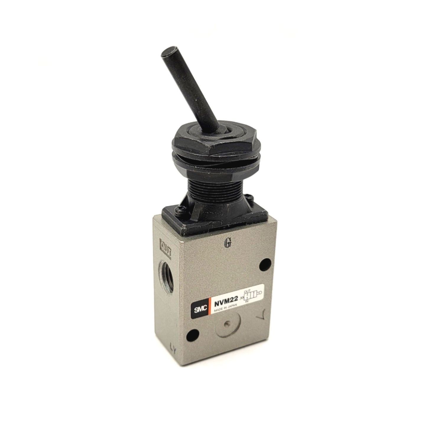 Used SMC NVM220-N02-08S Mechanical Pneumatic Toggle Switch Valve 1/4"NPT 2-Way 2-Port
