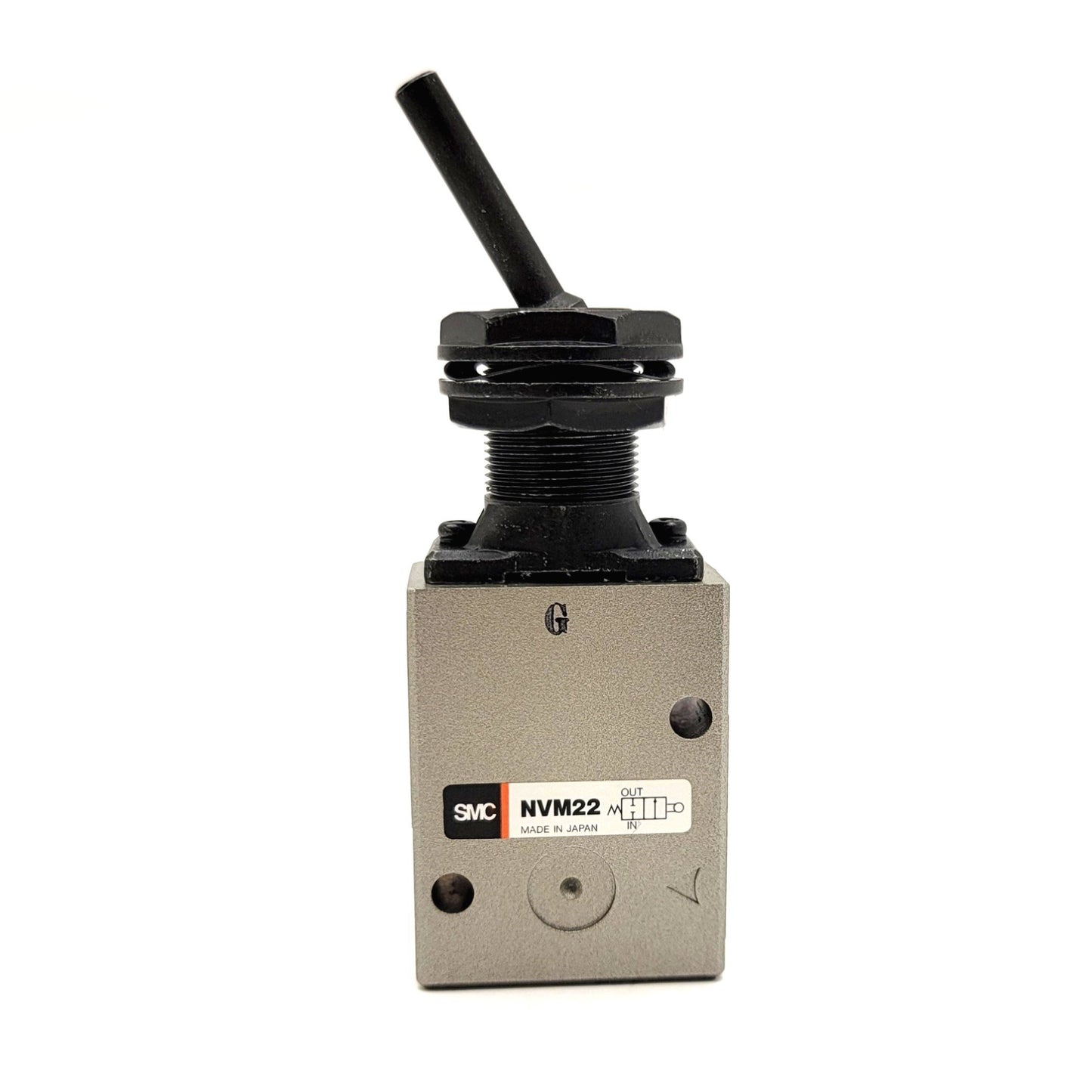 Used SMC NVM220-N02-08S Mechanical Pneumatic Toggle Switch Valve 1/4"NPT 2-Way 2-Port