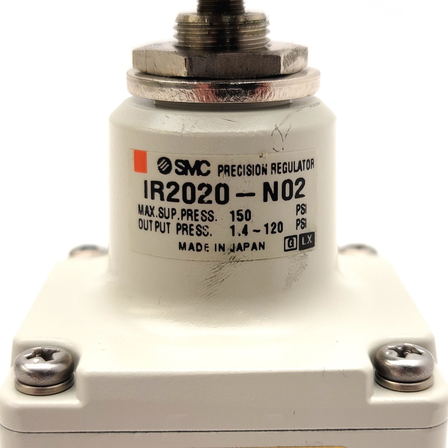 Used SMC IR2020-N02 Precision Pneumatic Regulator, 1.4 To 120PSI, 1/4"NPT
