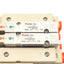Used SMC SS5V2-W10CD-02B Manifold With 2x SMC SV2200-5FU Double Solenoid Valve 5-Port