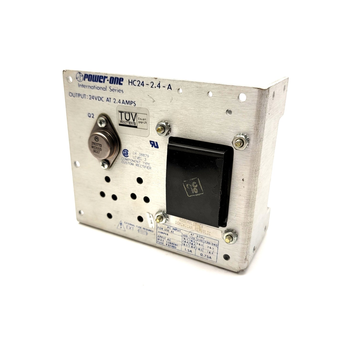 Used Power One HC24-2.4-A Switch Mode Power Supply Out: 24VDC 2.4A, In: 100-240VAC