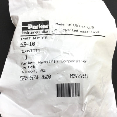 New Parker CASY-2148 SB-10 3-Way Diaphragm Valve, 1/4" Parflare