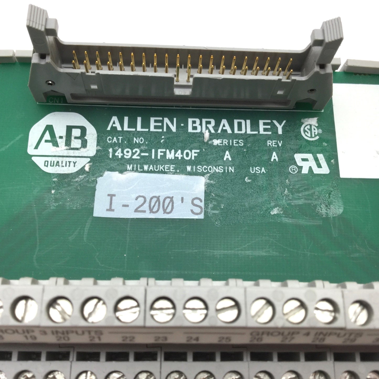 Used Allen Bradley 1492-IFM40F Interface Module, 40-Pin to Screw Clamp Terminals