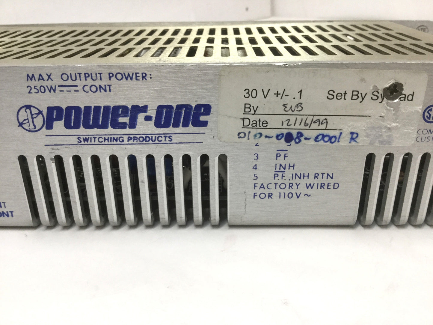 Used Power-One SPL250-1024 DC-1 Synrad Laser Supply, 110/220V IN, 30VDC 250W OUT
