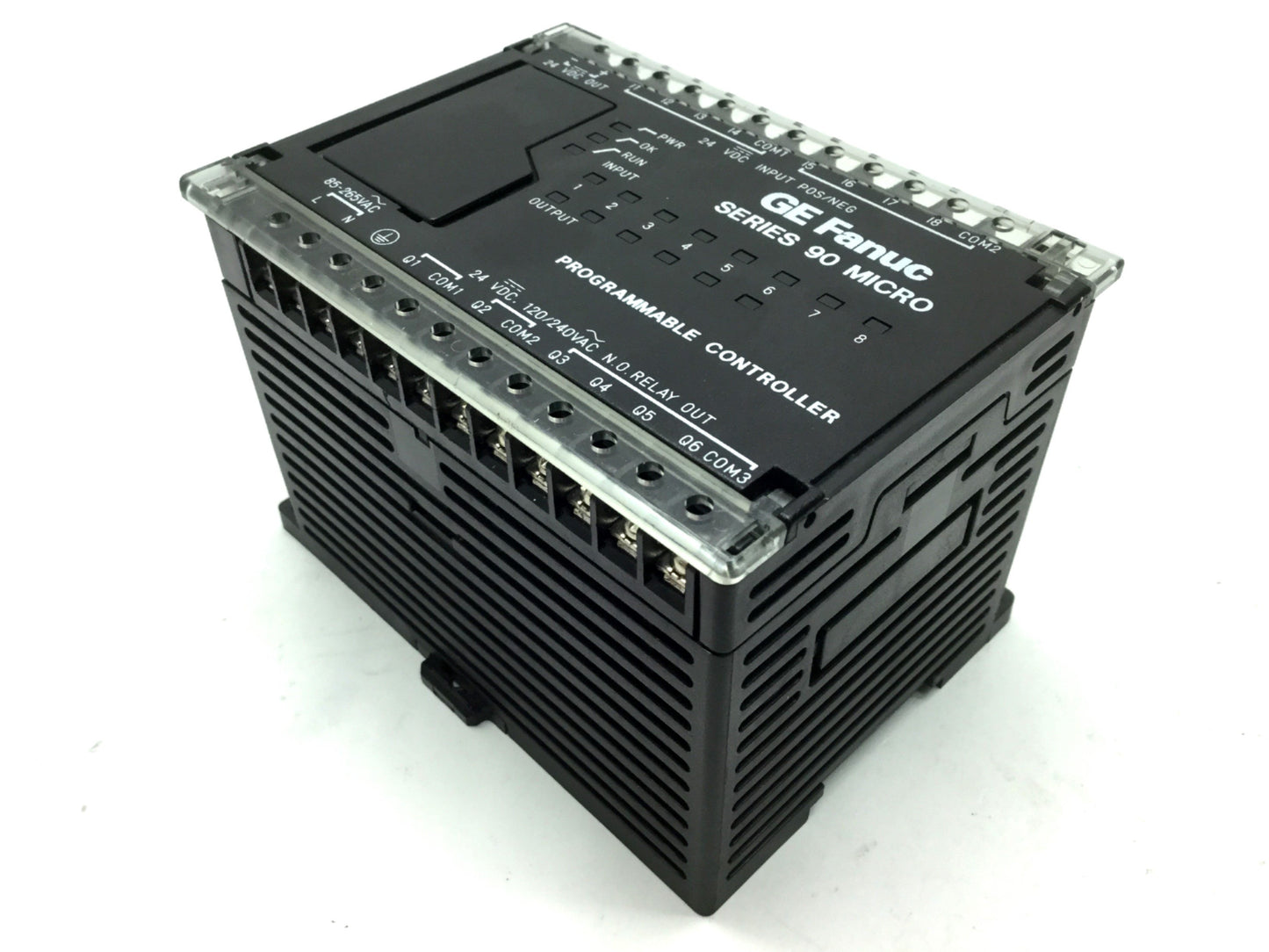 Used GE Fanuc IC693UDR001DP1 Series 90 Micro PLC I/O Unit 8 IN/6 OUT 100-240VAC