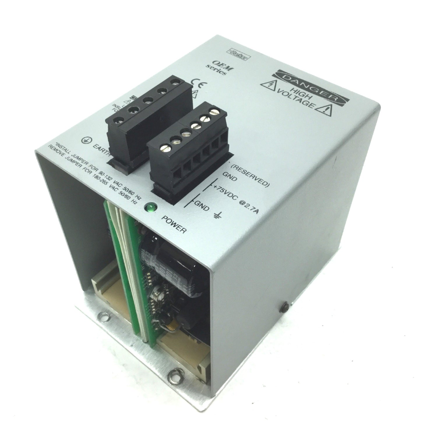 Used Parker OEM300 Compumotor Power Module, In: 90-132/180-265VAC, Out: 75VDC