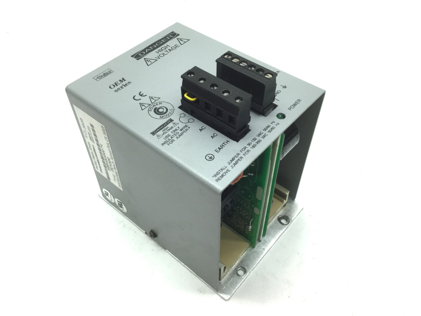Used Parker OEM300 Compumotor Power Module, In: 90-132/180-265VAC, Out: 75VDC