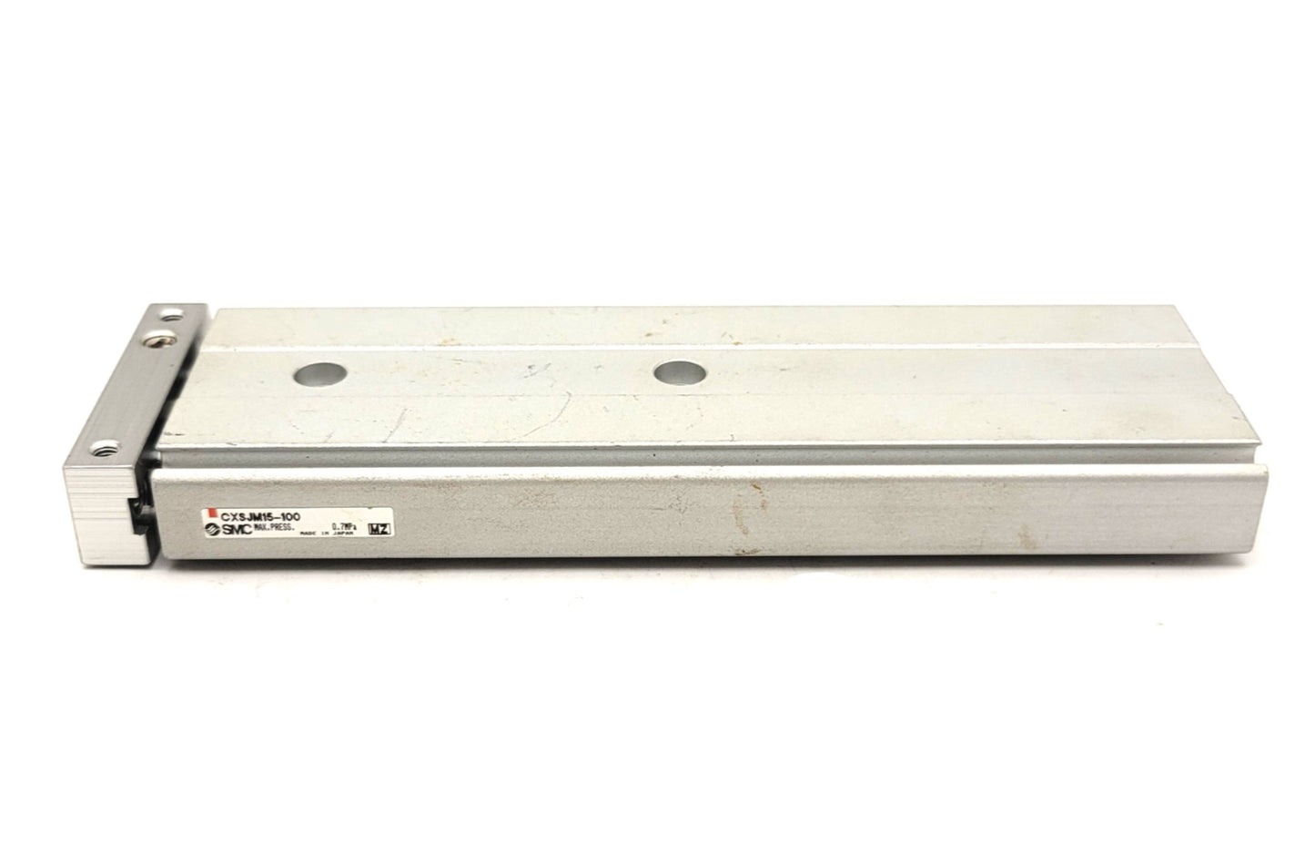 Used SMC CXSJM15-100 Compact Dual Rod Cylinder Bore: 15mm, Stroke: 100mm, Ports: M5