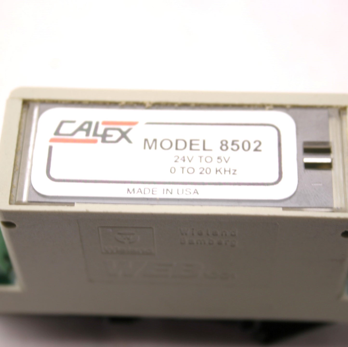 Used Calex 8502 Two Channel Converter, Input 24VDC, 0-20KHz, Din Rail Mount