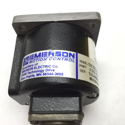 Used Emerson SCSLD-3 Encoder, 2500 Line (10000 PPR Quadrature), 3/8" Shaft, 10-Pin