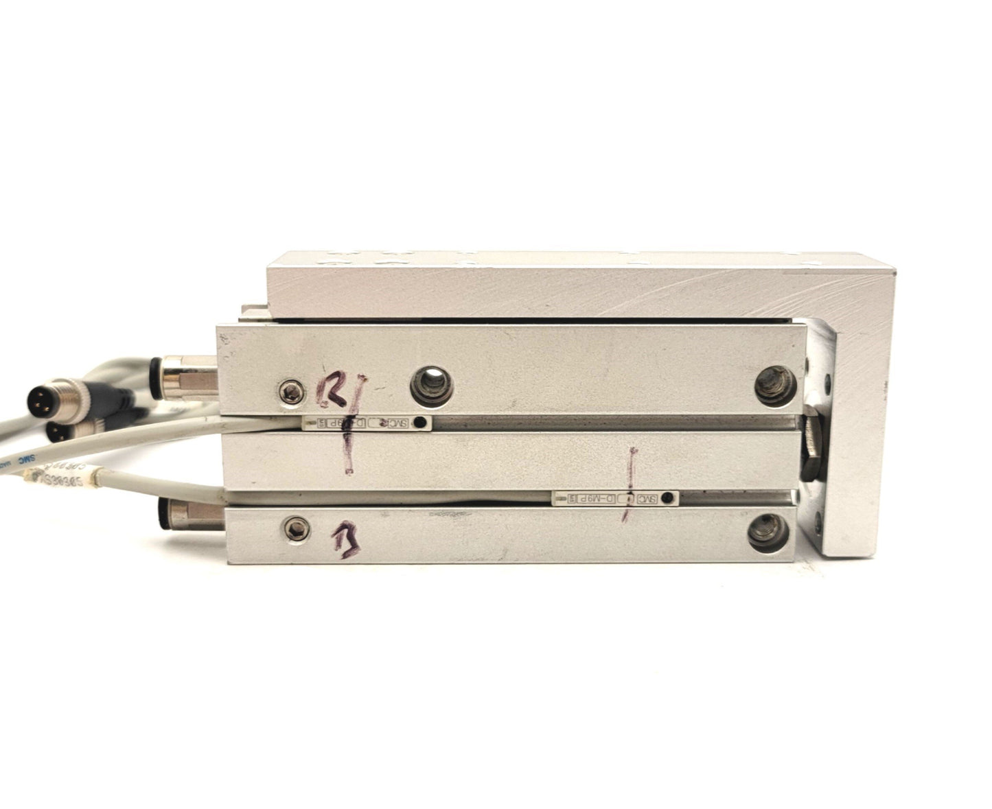 Used SMC MXH16-60 High Rigidity Guide Cylinder With D-M9P Auto Switches Stroke: 60mm