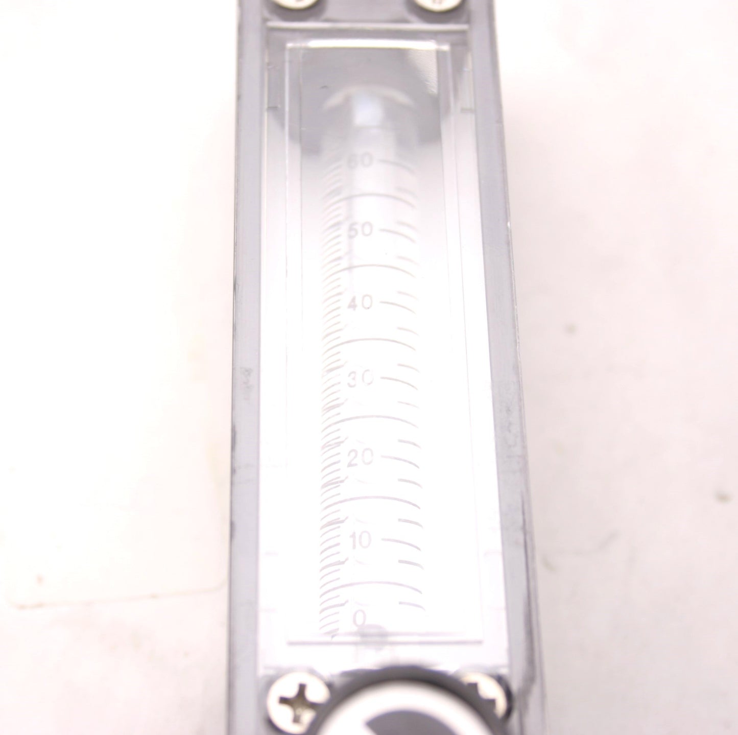 Used Key Instruments GS60110AVB Flowmeter, 65mm Scale, 1/4" NPT, Flow: 51CCM