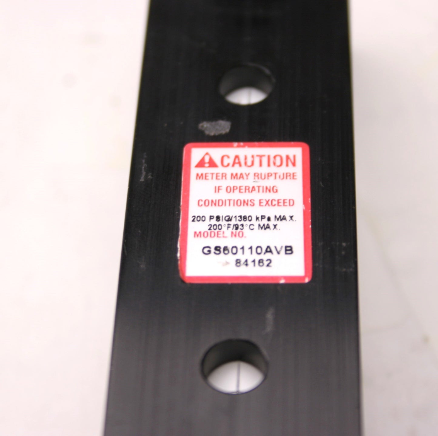 Used Key Instruments GS60110AVB Flowmeter, 65mm Scale, 1/4" NPT, Flow: 51CCM