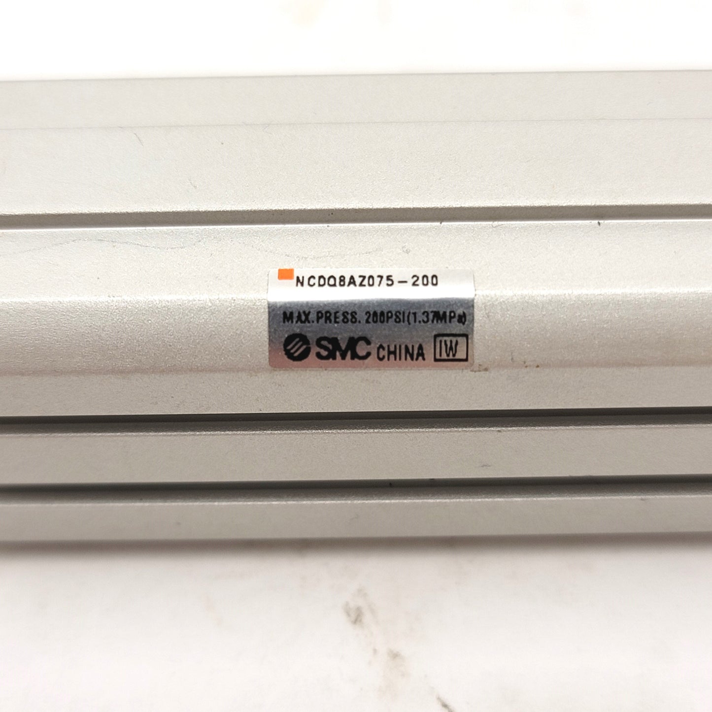 Used SMC NCDQ8AZ075-200 Compact Double Acting Cylinder Bore: 3/4" Stroke: 2"